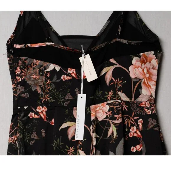 Adelyn Rae Rosanna Anthropologie Black Floral Jumpsuit Large L NWT $178 MSRP - Picture 5 of 5